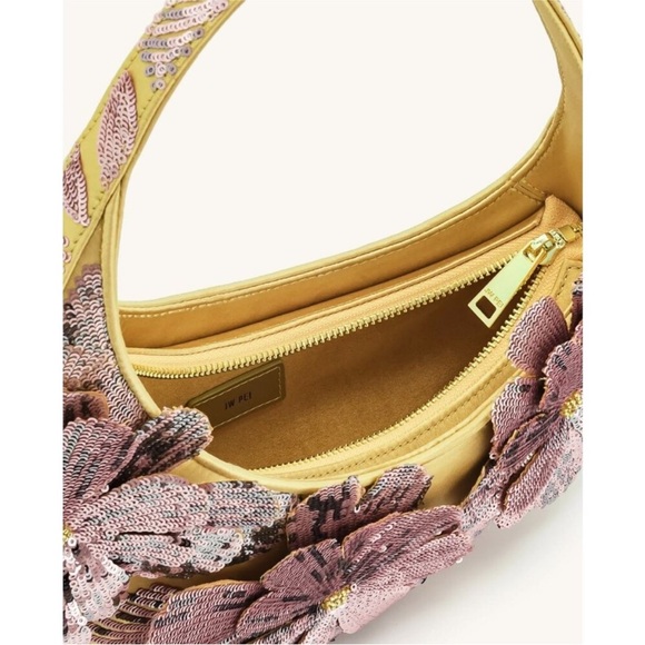 NWT JW Pei Harlee Sequin Shoulder Bag - Pink Floral - Picture 3 of 5